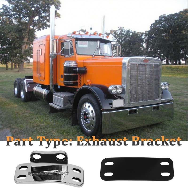 Stainless Steel Peterbilt Lower Cab Exhaust Stack Bracket 359 379