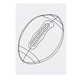 'Rugby Ball' Temporary Tattoo - Water Resistant, Skin-Safe, Non-Toxic Transfer (TO00083453)