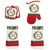 Happy Holidays Holly Greens Christmas Wreath Garland Decorative Kitchen Linen