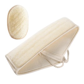 NOLITOY Body Exfoliating Loofah Natural Luffa Sponge Long Back Scrubber Strap Deep Clean Bathing Scrubber for Sensitive Sk