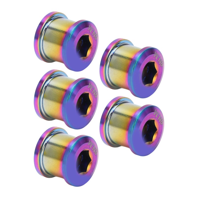 5Pcs 6.5mm Bike Single Chainring Screw Titanium Alloy Rust Protection