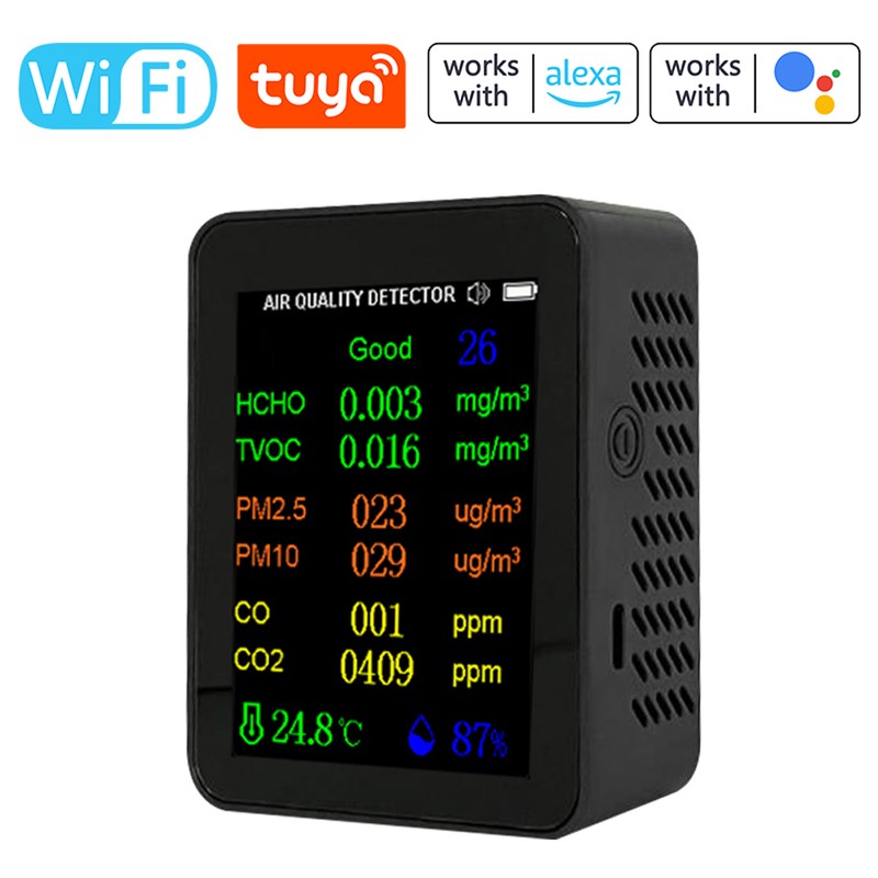 Portable Air Quality Meter 9in1 PM2.5 PM10 CO CO2 TVOC