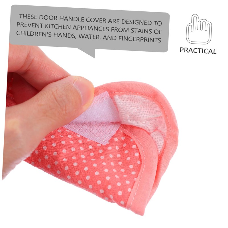 WOONEKY Protect Refrigerator Handles 2pcs Kitchen Gadget Fridge Freezer Door