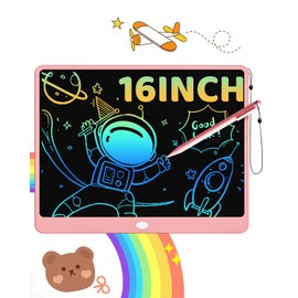 ORSEN LCD Writing Tablet 16 inch - Toddler Toys for 3 4 5 6 7 8 Year Old Girls Boys Birthday Gift Doodle Board Colorful Drawing Pad for Kids, Pink