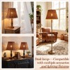 Kittmip 1 Pack Natural Rattan Spider Boho Lamp Shade Handwoven