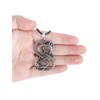 HAQUIL Loki Necklace, Viking Loki Symbol Pendant, Faux Leather Cord,