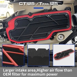 Motorcycle Engine Air Filter Element Air Intake Filter Element Optimal Efficiency fit for Ho&n&da Hunter Cub CT125 CT 125 / Trail125 Accessories 2019-2025 (JA55/JA65)