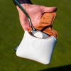 IZZO Golf Mallet Putter Headcover Camel/White - Putter Headcover for