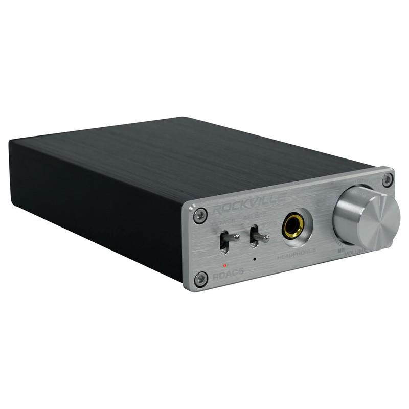 Rockville RDAC5S 24-Bit/192kHz DAC USB/Optical/RCA/Headphone Amp, Lossless Audio, Headphone Amplifier,