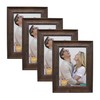 DECANIT 3.5x5 Picture Frames Rustic Distressed Brown Wood Pattern High