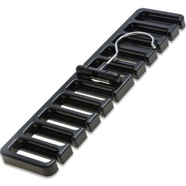 HIRAISM Belt Hanger Tie Hanger Stylish Storage 10 Pieces (Black, 1)