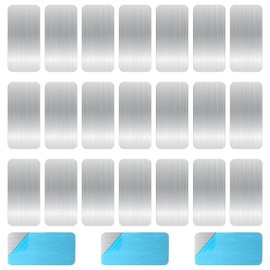 YBEATY 24 PCS Adhesive Metal Plates 2.36 × 1.18 inches Replacement Metal Plates Set Metals Strips with Adhesive Thin Metals Plate for on Non-Steel Vents Car Mount Phone Cases Back
