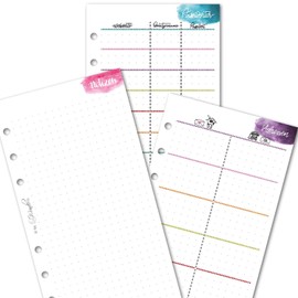 SinnWunder® 50 Sheet Note Set - Includes Note Sheets, Addresses and Password Lists for 6 Ring Binder Personal