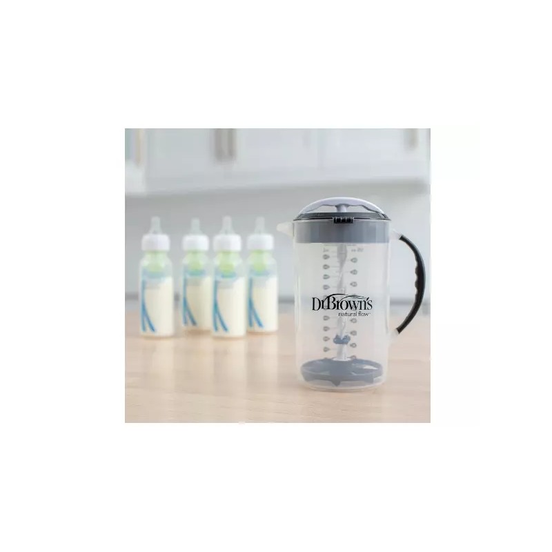 georglasko_8 Mixing Pitcher Baby Formula Locking Lid Adjustable Stopper No