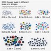 ARTEZA Googly Eyes, 3000 Pieces, Variety of Sizes, Craft Supplies