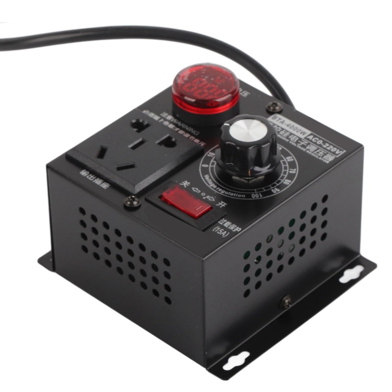 4000W SCR Electric Voltage Regulator Dimmer AC 220V Temperature Motor
