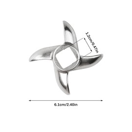 4 Pack Meat Grinder Blade, Stainless Steel Knife Cutter Replacement with Hardened Raised Edges, Meat Grinder Blade Mincers Knife Cutter Grinding Accessories Parts for Meat Grinders (#12)