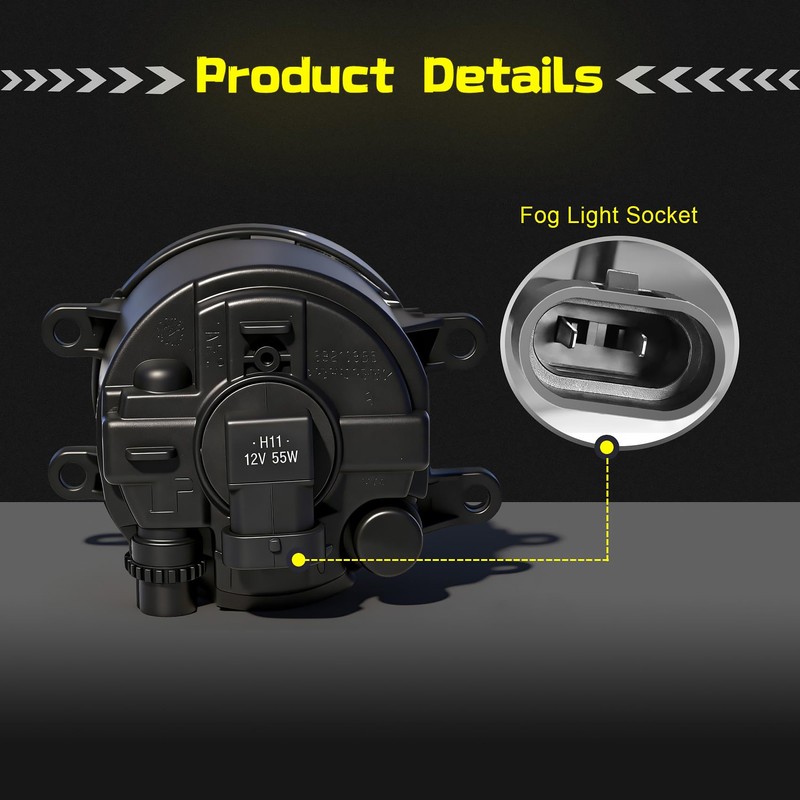 OKSIWA LED Fog Lights with DRL For 2013 2014 2015