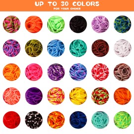 UUEMB 2500+ Loom Bänder Set, 40 Rastern Bunte Gummibänder Kit für Armbänder, DIY Elastisches Loombänder Kinder Armband Basteln mit Perlen Haken Charms Aufbewahrungsbox für Anfänger Junge Mädchen Geschenk