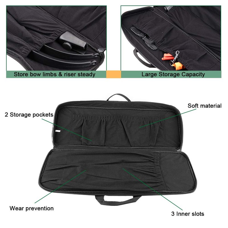 KRATARC Archery Takedown Recurve Soft Bow Case Tactical Bow Holder