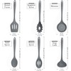 Culinary Couture Grey Silicone Kitchen Utensils Set of 6, Non-Stick
