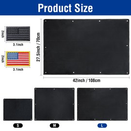 Harsgs Tactical Patch Display Holder Panel, Foldable Military Patches Display Board Organizer for Collection Army Combat Morale Emblems, Black L Size
