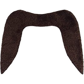 Brown 70s Moustaches Perfect for Any 1970s Tash Disco Hippy Hippie 1960s Popstar Cop Police Viking Fancy Dress Party (Pack of 1)