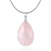 Koai Women's Cut Rose Quartz Power Stone Necklace, Rose Quartz,