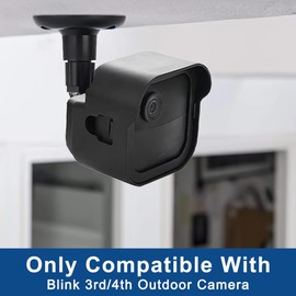TANSHICT 3 Pack Black Metal Wall Mount Camera Holder, Compatible with Outdoor Security Cameras, 360 Rotatable, Water Resistant