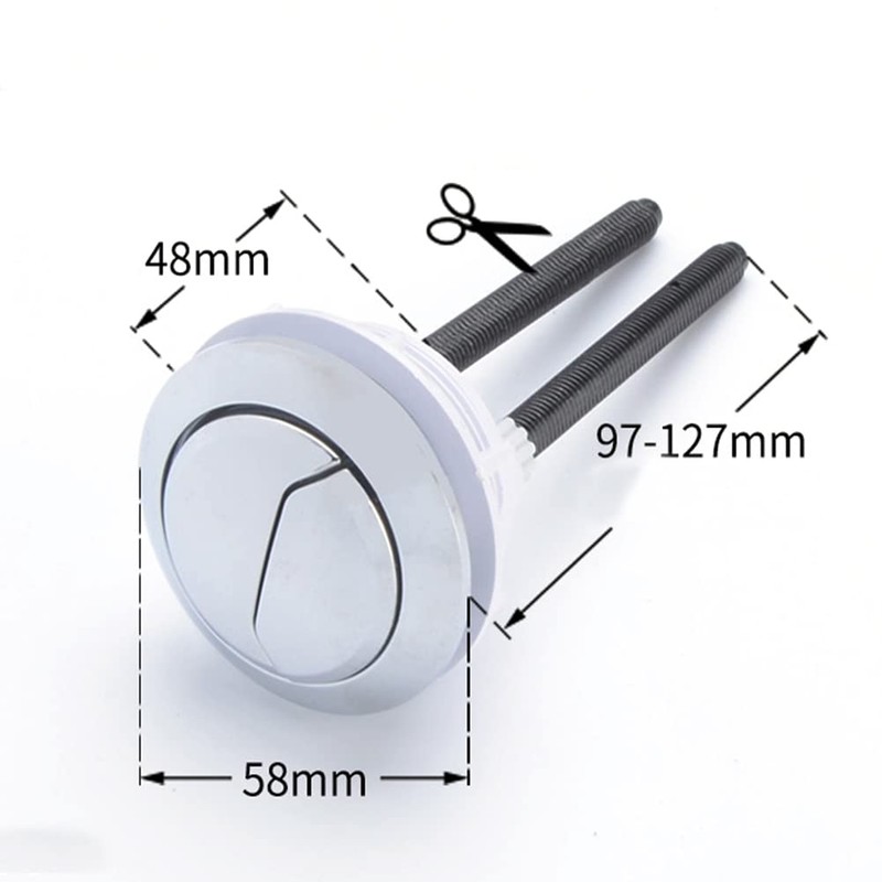 Lokatall Dual Push Flushing Toilet Button, 2 Pack Replacement Toilet