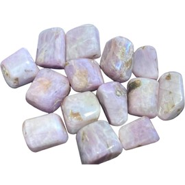 BellaMira Kunzite Tumblestone Healing Crystal, Single Polished Stone, Emotional Healing and Stress Relief, Heart Chakra Activation, Spiritual Enlightenment and Divine Love, Calm Mind