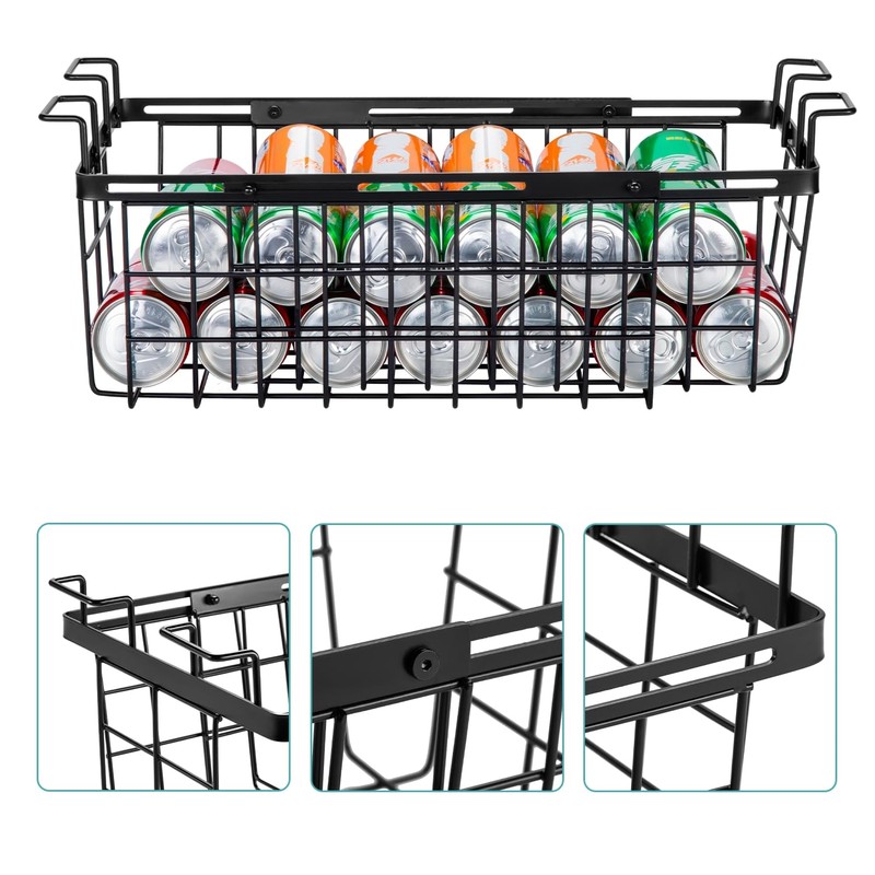 Wetheny 2 Pack Expandable Freezer Organizer Bins, Adjustable Wire Baskets