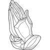 Stained Glass Supplies Praying Hands Bevel Cluster EC149