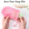 JIEYAO 6 Pack Mesh Soap Bags, Exfoliating Soap Saver Pouches