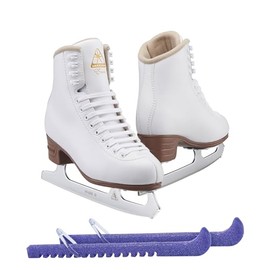 Jackson Ultima Excel JS1290 Women's Ice Skates Width: Medium - C/Size: Adult 7.5 Bundle with Skate Guards