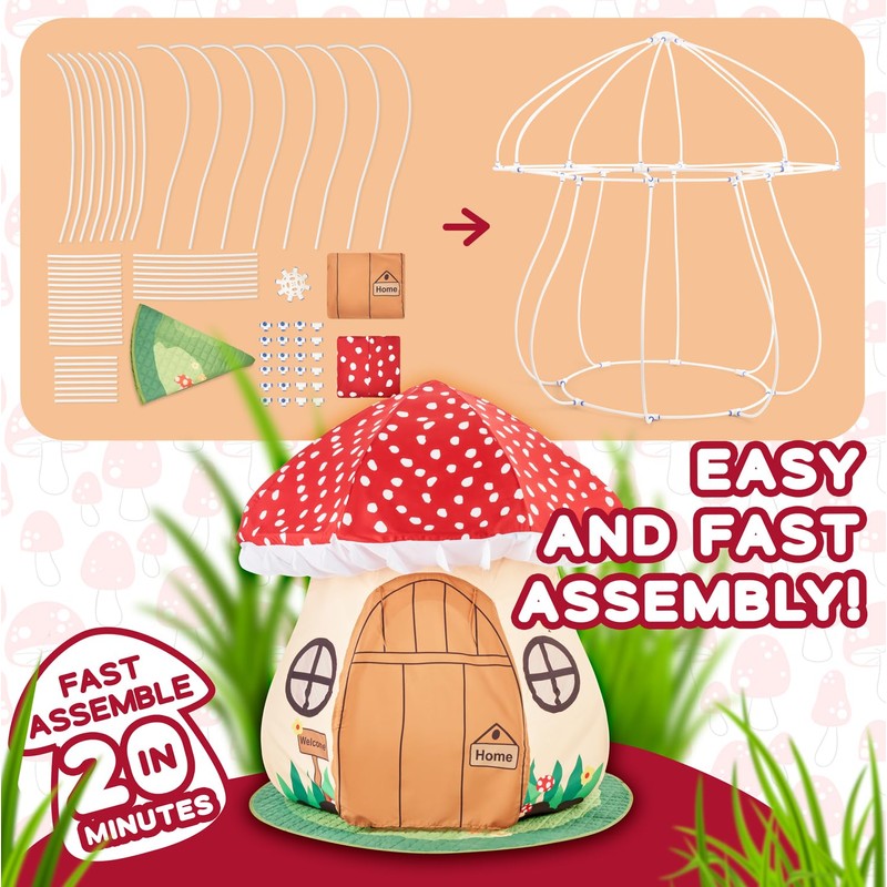 Enchanted Mushroom Play Tent - A World of Adventure for