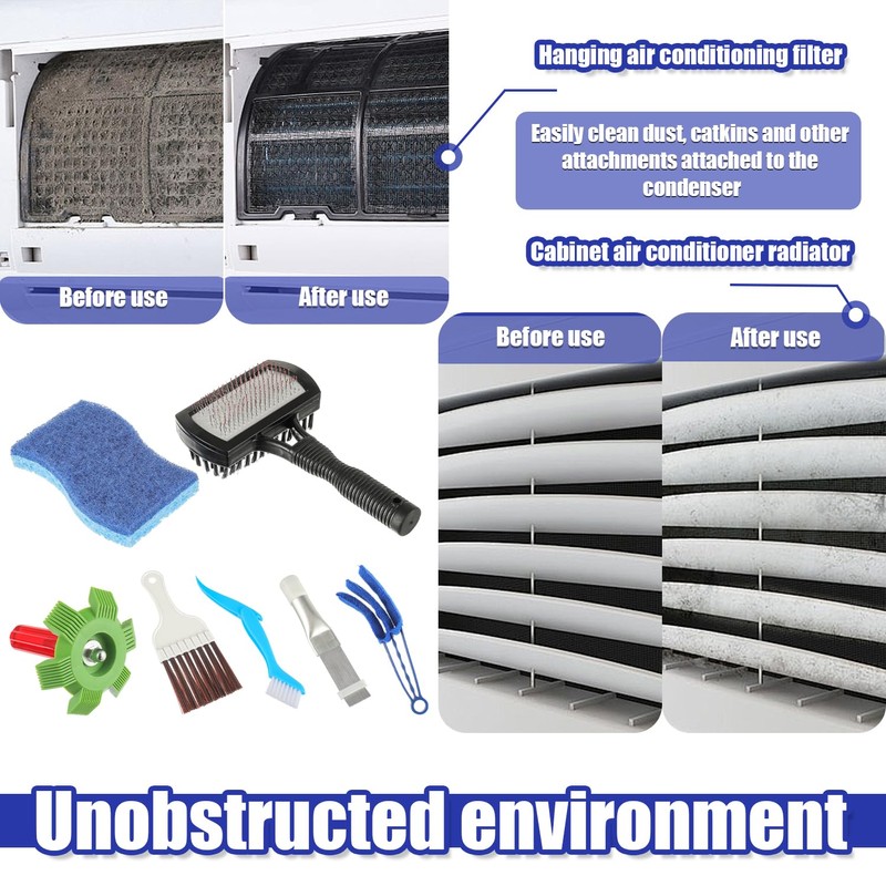 BOJACK Air Conditioner Fin Cleaner kit, Brush Condenser Ac Coil