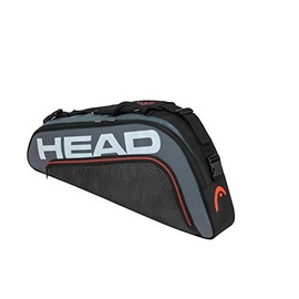 HEAD Tour Team 3R Pro Tennis Racquet Bag 3 Racket Tennis Equipment Duffle Bag - Black/Grey, One Size