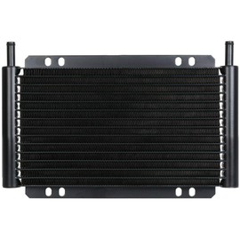 American Volt 17 Row 6AN Engine Auto Transmission Oil Cooler Electric Fan 3/8" Inch NPT 180F Grounding Thermostat Temperature Switch Relay Wiring Harness Kit