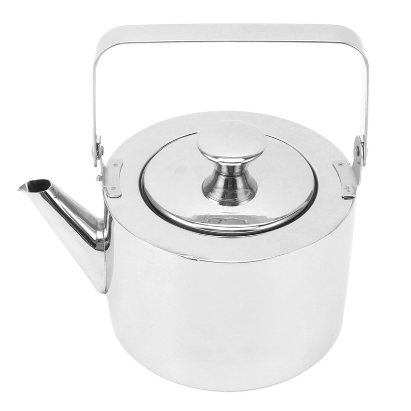 Stainless Steel Tea Kettle with Strainer Thickened Metal Whistling Teapot