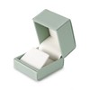 Woodten Green Leather Earrings Box Wedding/Propose Jewelry Gift Box Green