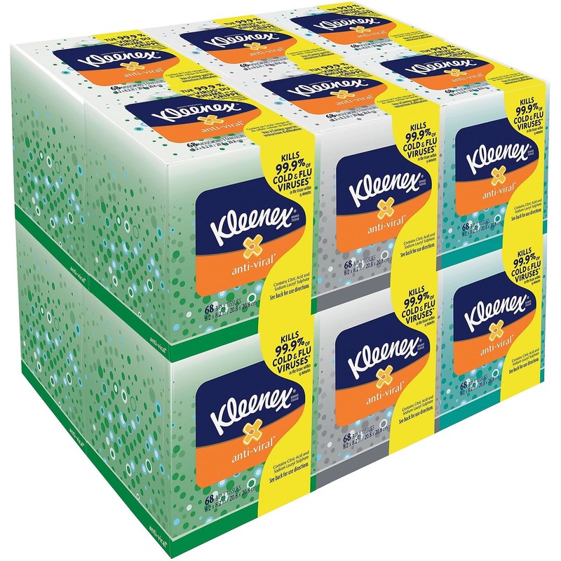 Kimberly-Clark Professional Kleenex Anti-Viral Facial Tissue Cube (Pack of 6)