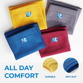 LP SUPPORT 668 Compression Elbow Sleeve - Arm Sleeve for Workouts, Sports & Weightlifting - for Golf and Tennis Elbow Brace for Men & Women (Yellow, L, 1pcs)