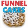 24 inch Funnel Cakes Huge Decal Sticker for Window Food