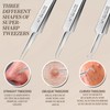 Teenitor 9 Pcs Professional Blackhead Tweezers and Pimple Popper Tool