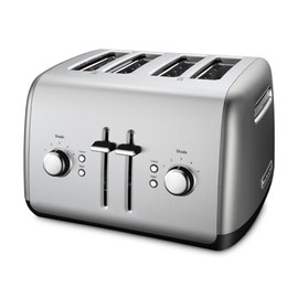 KitchenAid 4 Slice Manual Lift Toaster KMT4115CU, Contour Silver