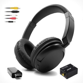 PROW Wireless Headphones for TV Watching with USB Transmitter, Wireless TV Headphones for Seniors, Bluetooth5.3 Headset, No Audio Delay 30H Battery Life, Comfortable Fit for The Elderly and Parents