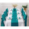 Horbaunal 12 Pack Teal Satin Table Runner 12 x 108
