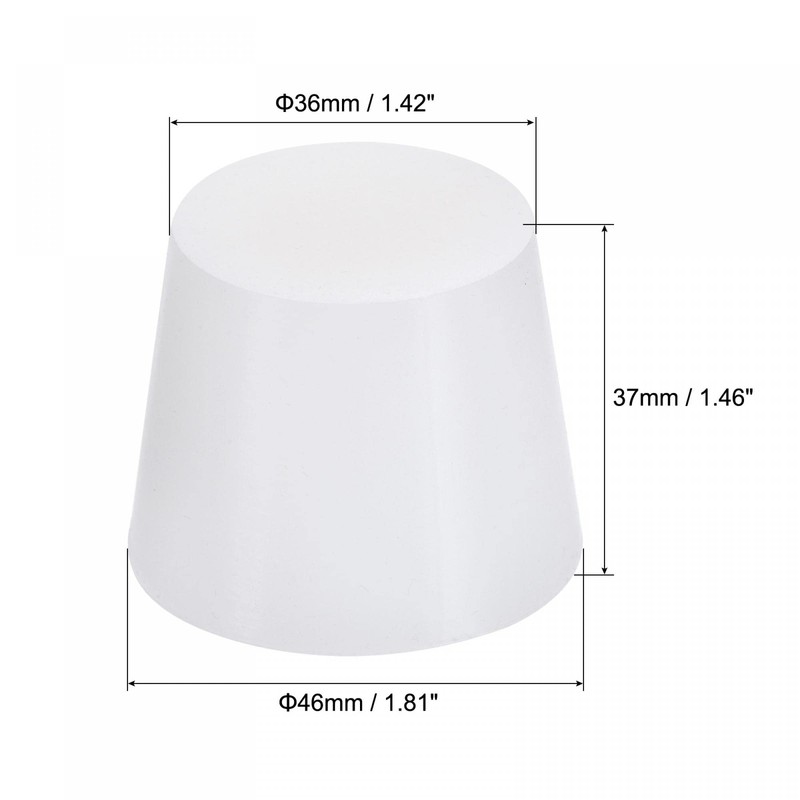 sourcing map 2 x cone rubber stoppers, 36 mm to