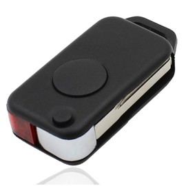 1x Replacement Key Shell with 1 Button Flip Key Car Key Chiavi Key with Blank Type: HU44 Remote Control Remote Key Housing without Electronics INION